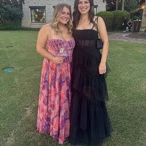 BCBGMaxAzria Black Tiered Maxi Dress